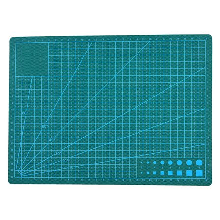 A4 rutnät PVC skärmatta Självläkande papper Lädertyg Skärbräda (Grön)