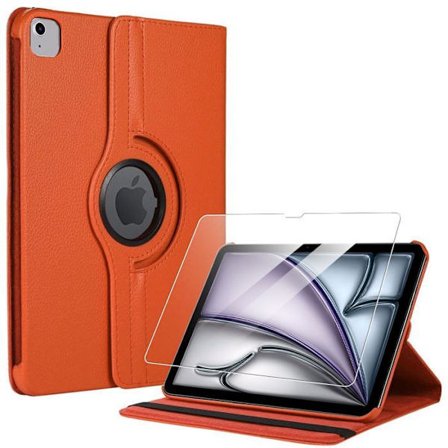 Coque + Tempered Glass - BOOLING - til iPad Air 11" M2/M3 2024/2025 - Rotationsbeskyttelse - Orange