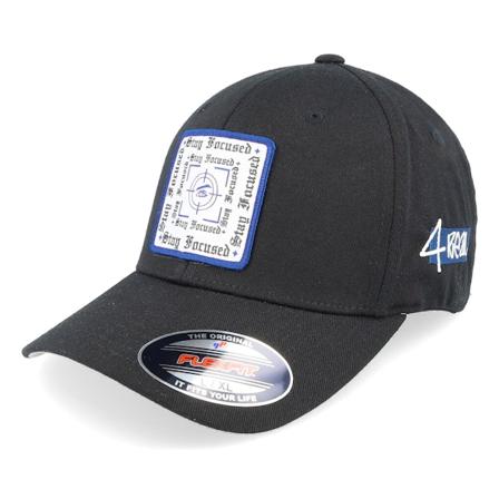 4REAL - Svart flexfit Caps - Stay Focused Patch Black Flexfit @ Hatstore