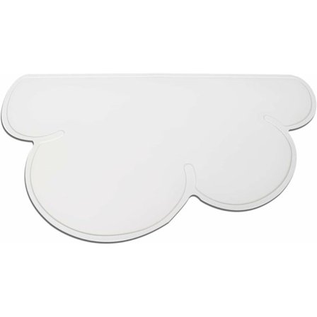 Silikoneunderlag til katte- og hundeskåle, skridsikker madskål til kæledyr, vandtæt skyformet madskål, 48 x 26 cm, grå MODOU