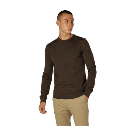 Clean Cut Trui- CC Merino Wool Crew , Bruin , Heren , Maat: M