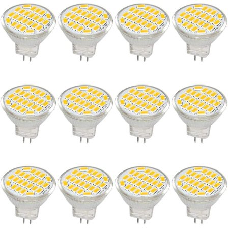 MR11 GU4 LED-pære DC/AC 10-30V 3W, 12V, 24V, tilsvarende 30W halogenpære - Varmhvit 3000K