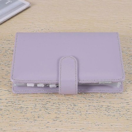 A6 Budget Binder med lynlåskuverter, Budget Planner Bog Organizer, Kontantkuverter til budgettering Lilla