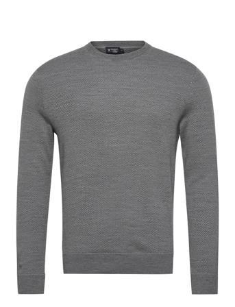 Herringb Jcqd Crew Grey Hackett London