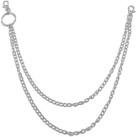 Jeanskedja - Silver Biker Plånboksbyxkedja med Nyckelring