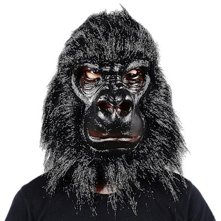 Gorillamaske Ape Maske Halloween Svart Gorilla Latex Maske Halloween Dyremaske