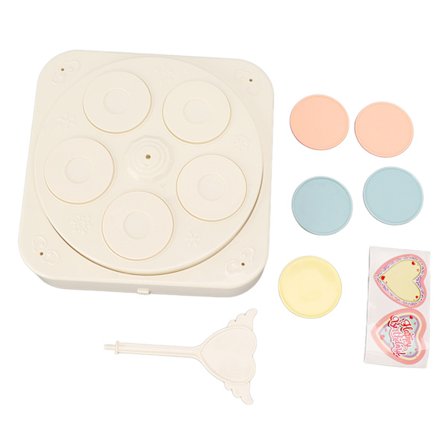 Roterende Cupcake Stand 8 Tommer Automatisk Dessert Display Bord med Musik og 5 Bakker til Bryllupper og Fødselsdage