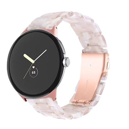 Klockarmband för Google Pixel Watch i ljus resinstil - Rosa Mix