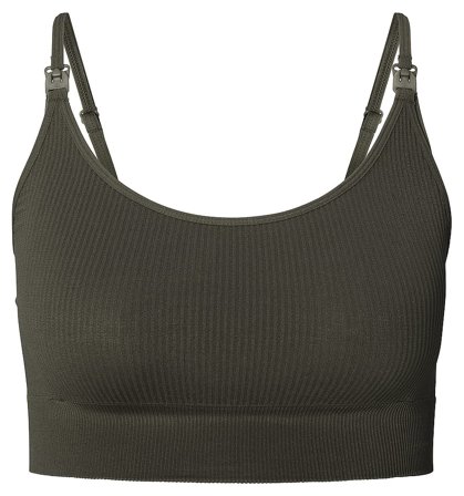 Noppies Mira seamless nursing rib top P627 Olive XL\XXL, Tøj & Bolig, Ammetøj, Amme-bh'er