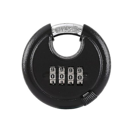 Høysikkerhets kombinasjonslås - Utendørs rustfritt stål skivekombinasjonslås, værbestandig lås for port, skur, garasje, skap (svart, 1 stk.)