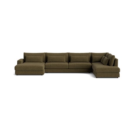 Sevilla U-sofa, venstrevendt - Modesto Mørkegrøn - 420x240x85 - Sofa, u-sofa