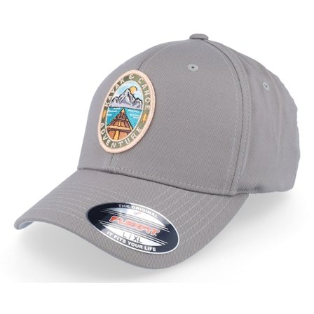 Wild Spirit - Grey - flexfit - Cap - Kayak & Canoe Adventure Grey Wooly Combed - Hatstore