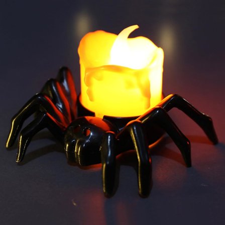 Halloween Spindel Ljuslykta LED Elektronisk Lysande Atmosfär Dekoration Prop