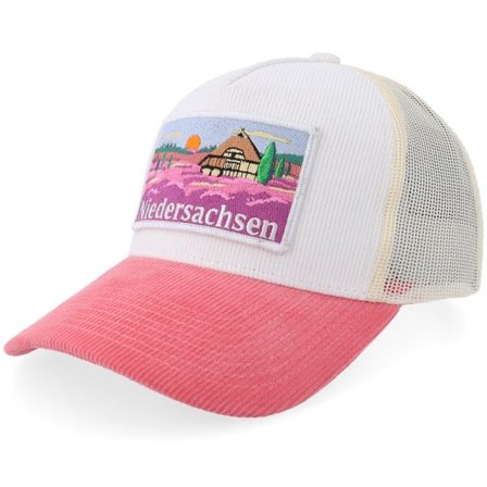 Wild Spirit - Rosa trucker Keps - Bundesland Niedersachsen Corduroy Off White/Stone/Past @ Hatstore