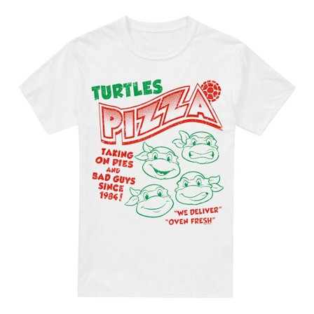 Teenage Mutant Ninja Turtles Herr Turtles Pizza T-Shirt L Vit