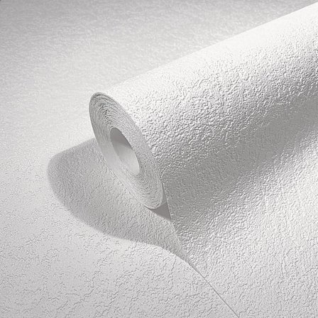 Skummet Vinyltapet Puss-Look - 10m x 0.5m - IXPE Støyreduksjon - For Stue Soverom - Hvit