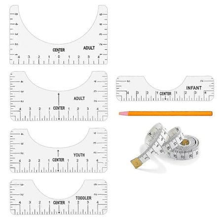 T-shirt Justeringslinjal, T-shirt Guide Justeringsverktyg, T-shirt Hantverkslinjal, T-shirt Linjal Guide för Cent