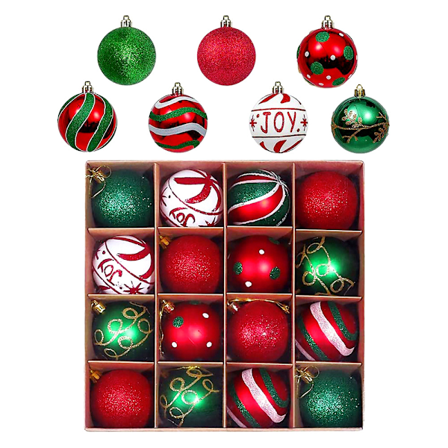 Julgranspynt, 16-pack julgranskulor