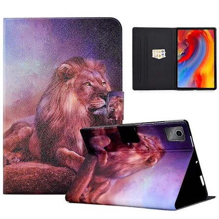 Fodral för Lenovo Tab M11/Xiaoxin Pad 11 2024 med korthållare, mönstrat läderfodral för surfplatta