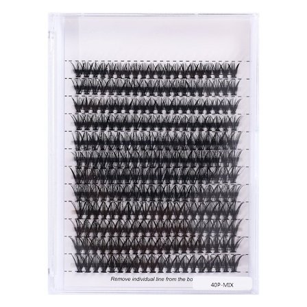 Individual Eyelashes - Natural Volume Set - 40pcs Black
