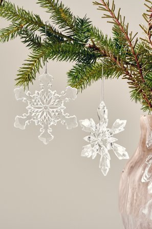 Jotex - Julepynt 4-pakning Gjennomsiktig - SNOWFLAKE - Kjøp Juletrepynt hos Jotex