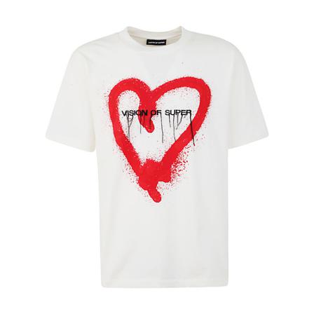 Vision OF Super, T-Shirts Wit, Heren, Maat:S