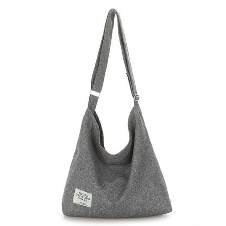 Canvasväska, canvas axelväska, shoppingväska för kvinnor, dam axelremsväska GS