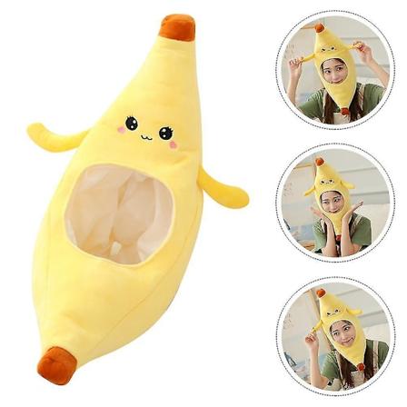 Hat Party Banan Plys Kostume Sjovt Nyhed Frugt Cosplay Hatte Hovedbeklædning Cap Børn Crazy Day Hovedbeklædning Udklædning Tropisk Rollespil