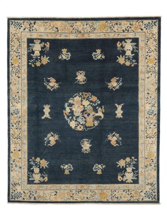 Hand Knotted Kazak Fine Mongolia Rug 197X238 Wool Black/Dark Yellow