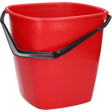 Bøtte Firkantet Rød 9,5L