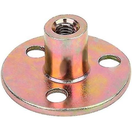 5 stk 3-hulls flensmutter M6/m8/m10 3-hulls Brad T-mutter Galvanisert jern Rund base T-mutter(m6) Hy