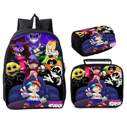 Friday Night Funkin tredelad skolväska Style 6