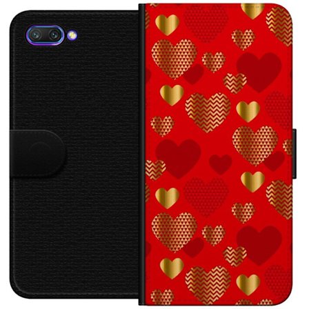 Kompatibelt Plånboksfodral till Honor Honor 10 GoldenHearts