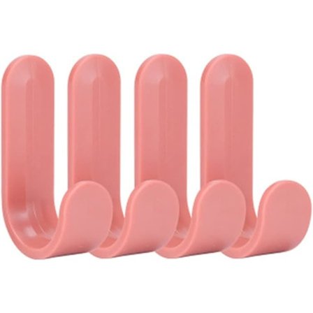 4 stk/sett Håndklekrokoppheng Hattestativ Nøkkeloppheng Organizer Hjemmeinnredning Nøkkelring (Farge: Rød, Størrelse: One Size)