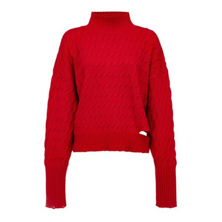 Pinko Nymphaeum 1 cotton cotton shirt Cachemiire Rød, Dame Rullekraver