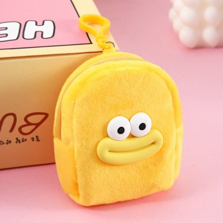 Plysj myntlommebok GUL