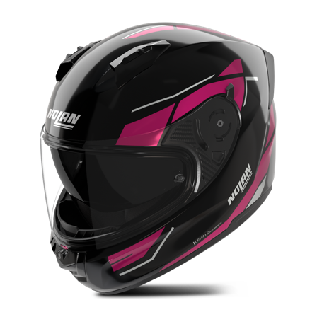Casco Integrale Nolan N60-6 Sincrono Nero/Fucsia Metallo S