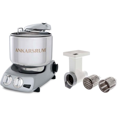 Ankarsrum Assistent AKM 6230 røremaskine + grøntsagssnitter, sølv | KitchenOne