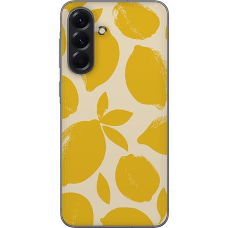 Kompatibelt Mobilskal till Samsung Samsung Galaxy A56 Citrontryck citroner gula citrusfrukt köksmönster sommar design tapet retro stil färsk inspir