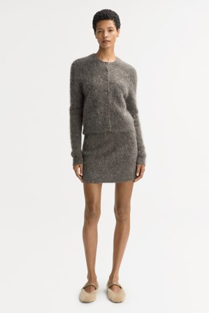 Soft Goat - Alpaca mini skirt - Cashmere skirt - S - Wood