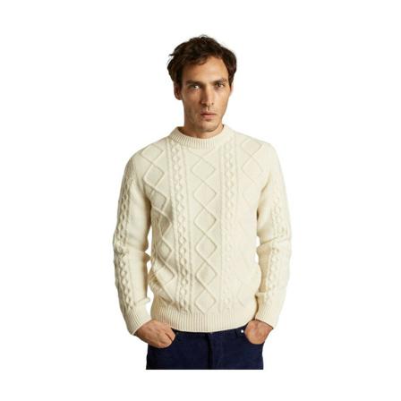 L'Exception Paris Twisted sweater in recycled wool Hvid, Herre