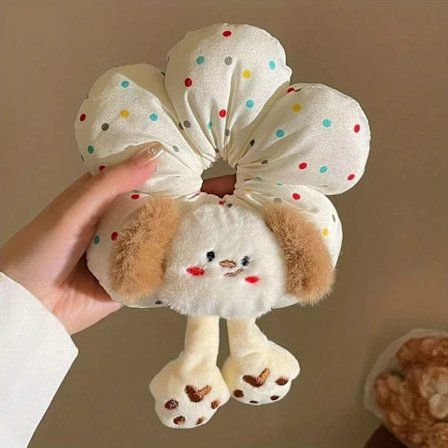 Nytt tecknat blomma rumpa bubbla hårband för kvinnor, exklusivt stereohårband med söt mångsidig knutdesign Wave Dot Puppy