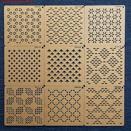 Broderisett Lappeteppe Håndkonto Søm Tegneverktøy Quilte Linjal Akryl Sashiko Designform Mal