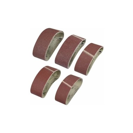 25 kpl hiomanauhoja, 75 x 533 mm Tabbage tabbet 40/60/80/120/180 karkeus alumiinioksidi hiomapaperi sähköviila Bosch nauhahiomakoneelle