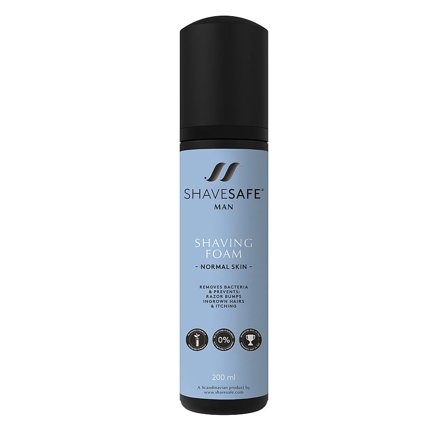 ShaveSafe Barberskum til mænd normal 200 ml, Mænd, Barbering, Skum, Sprit & Gel