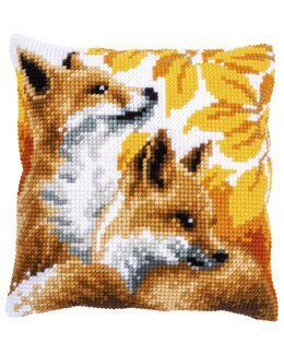 Stickpackung Kissen Füchse - Vervaco