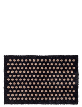 Floormat Polyamide, 60X40 Cm, Dot Design Black Tica Copenhagen