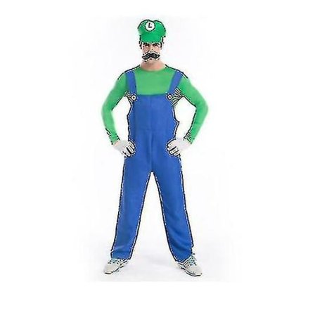 Vuxen Män Super Mario Bros Fancy Dress Costume_y