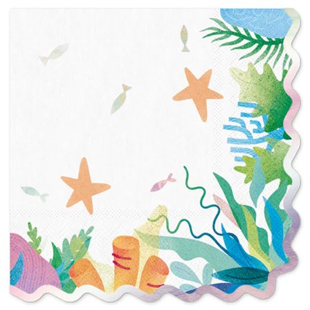 Ocean Party Servett 10-pack - Sjöjungfru Kalas Dekoration - Kalaslagret.se