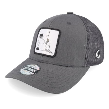 Moomin - Grijs trucker Cap - Moomin Pappa Fishing Grey Trucker @ Hatstore